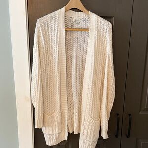 American Eagle Outfitters Cream Cardigan